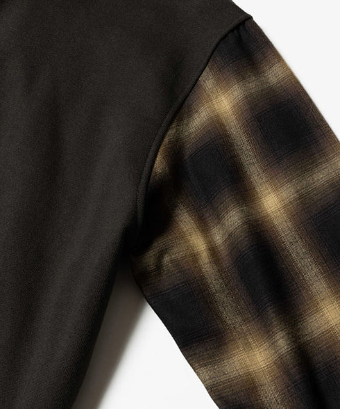 MR.OLIVE/URAKE & OMBRE CHECK / HYBRID HOODY ミスターオリーブ/裏毛&オンブレチェック / ハイブリットフーディー